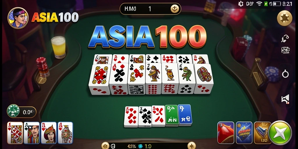 Tampilan gameplay ASIA100 yang seru dan menantang di dunia Domino.