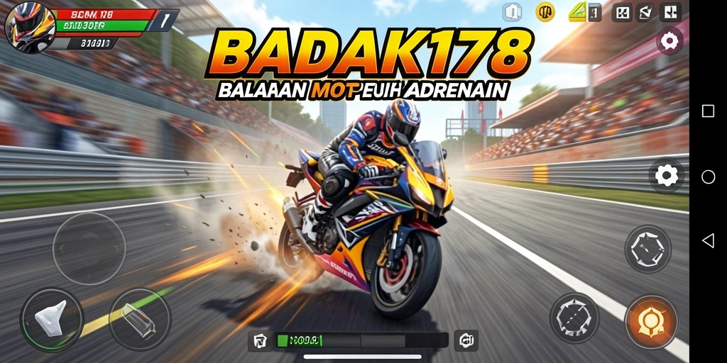 Menampilkan gameplay seru dengan balapan motor yang menegangkan.