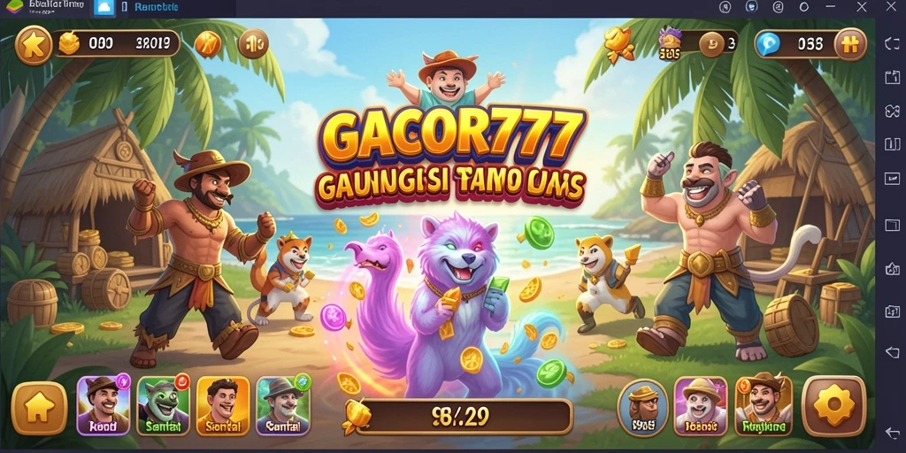 Tangkapan layar utama GACOR777 menampilkan aksi seru gameplay Casual.