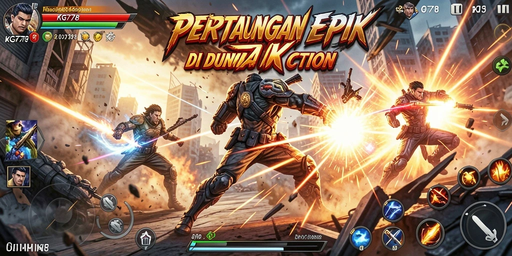 Screenshot KG778 menunjukkan pertarungan seru dan aksi mendebarkan.