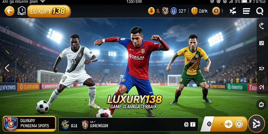 Screenshot LUXURY138 menampilkan aksi seru dalam pertandingan olahraga.