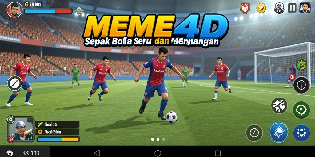 Screenshot dari gameplay seru MEME4D menampilkan momen pertandingan.