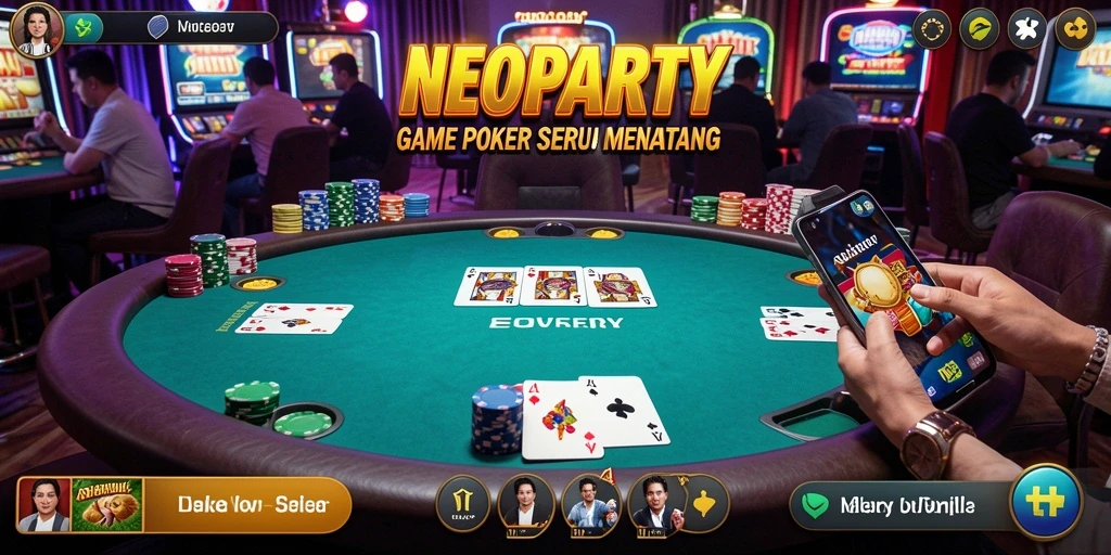 Tampilan permainan Poker yang menarik dan mendebarkan di NEOPARTY.