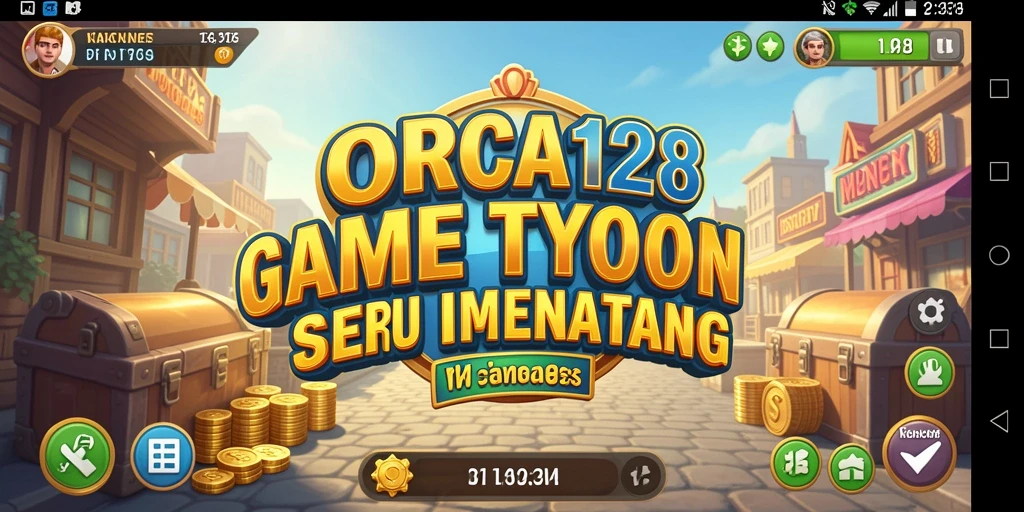 Tampilan gameplay ORCA128 menunjukkan momen seru saat mengelola bisnis Tycoon.