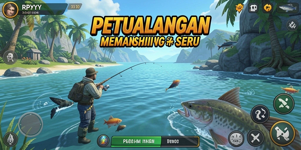 Gameplay menarik dari RPYYY dengan berbagai jenis ikan.