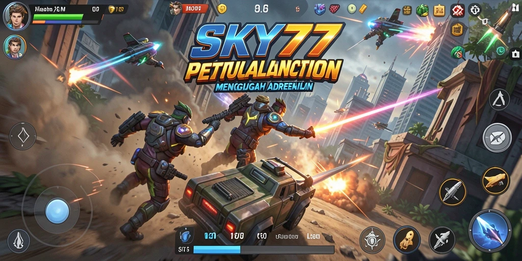 Tampilan gameplay <strong>SKY77</strong> yang mendebarkan dan penuh aksi.