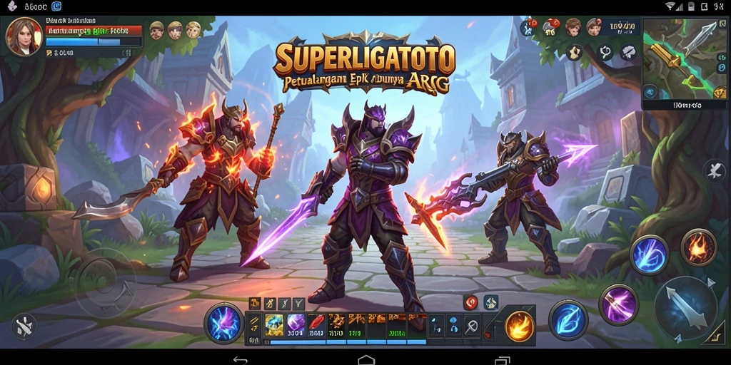 Gameplay menakjubkan dalam SUPERLIGATOTO dengan pertempuran seru.