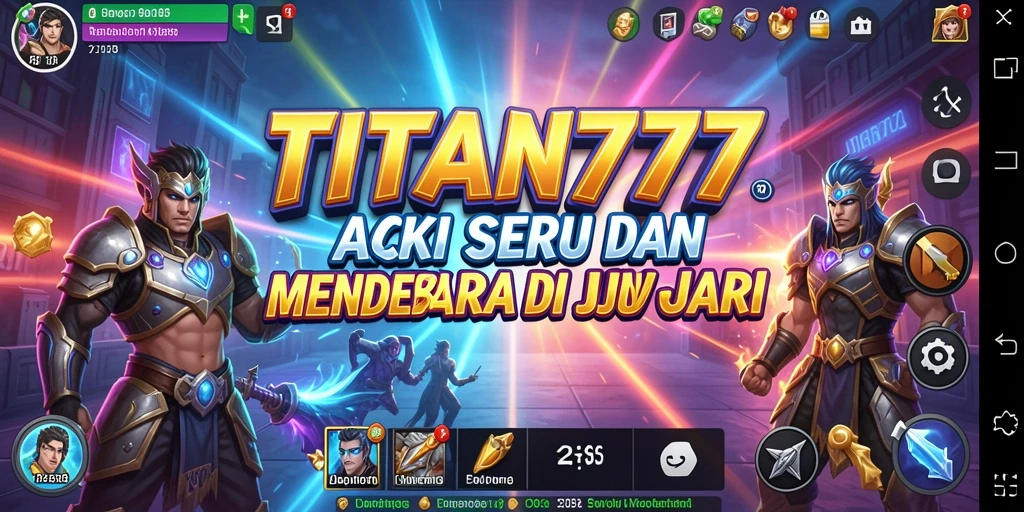 Tampilan screenshot dari gameplay mendebarkan di TITAN777.